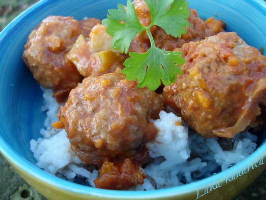 Turkish Baharat Meatballs with Lentil Pilaf