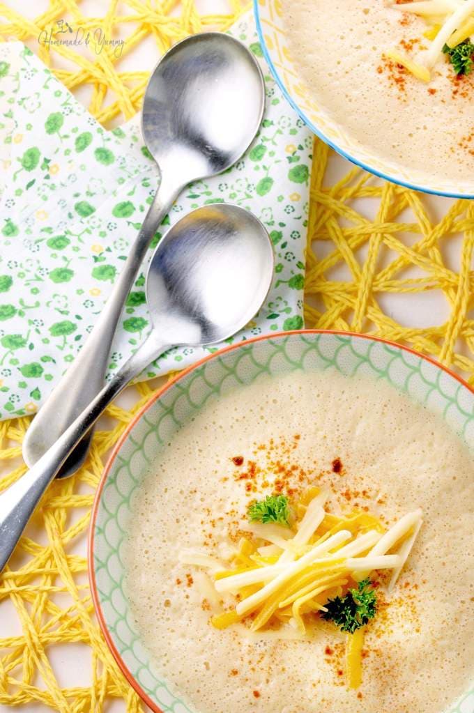 Easy Roasted Cauliflower Blender Soup with Smoked Paprika