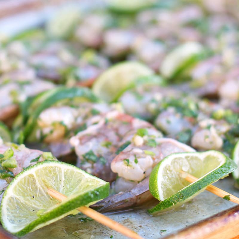 Easy BBQ Cilantro Lime Shrimp