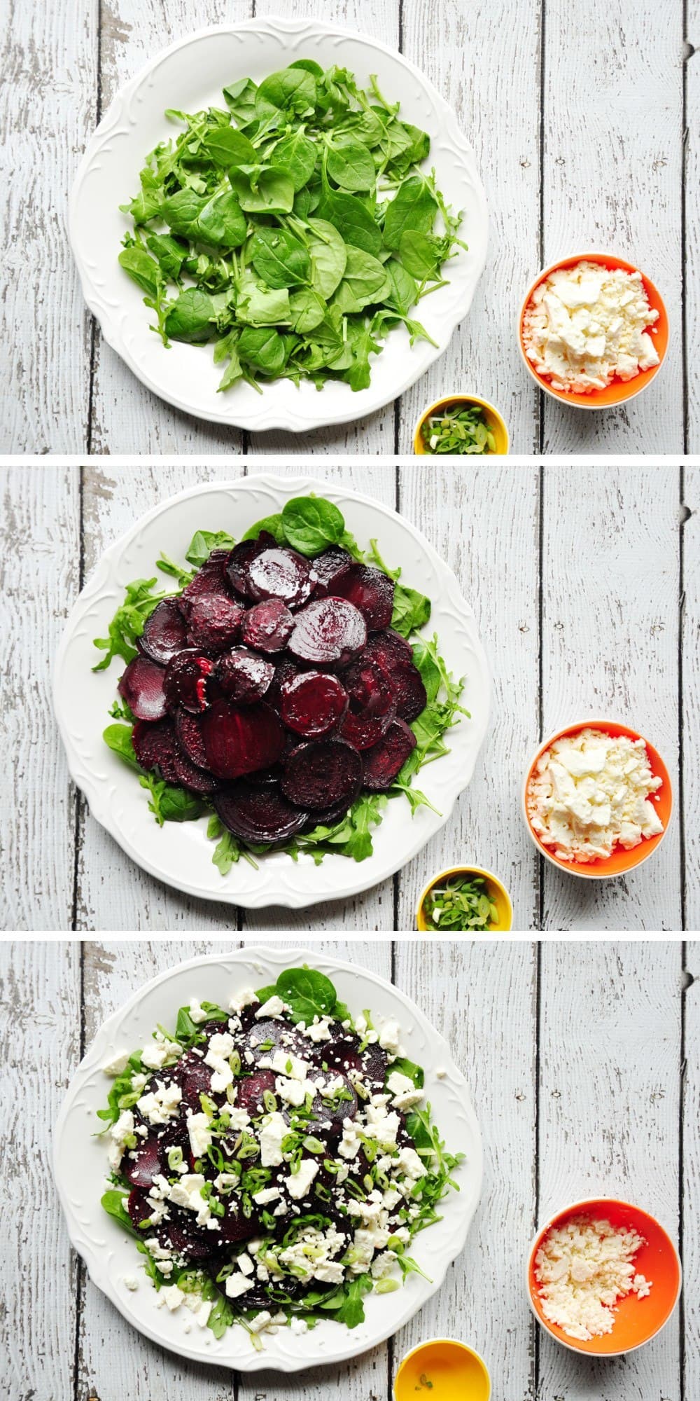 Feta Beet Salad With Green Onion