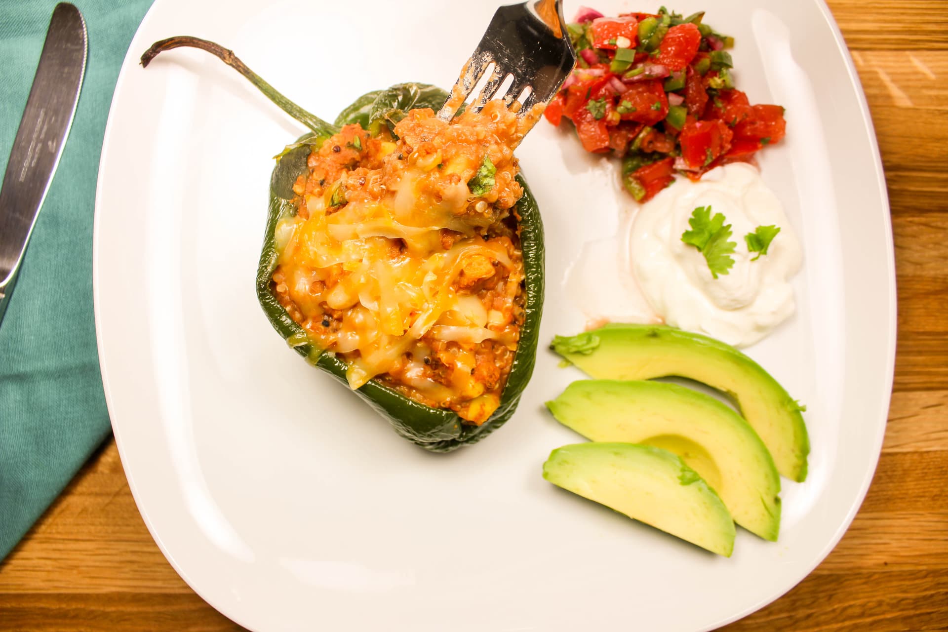 Vegetarian Enchilada Stuffed Peppers