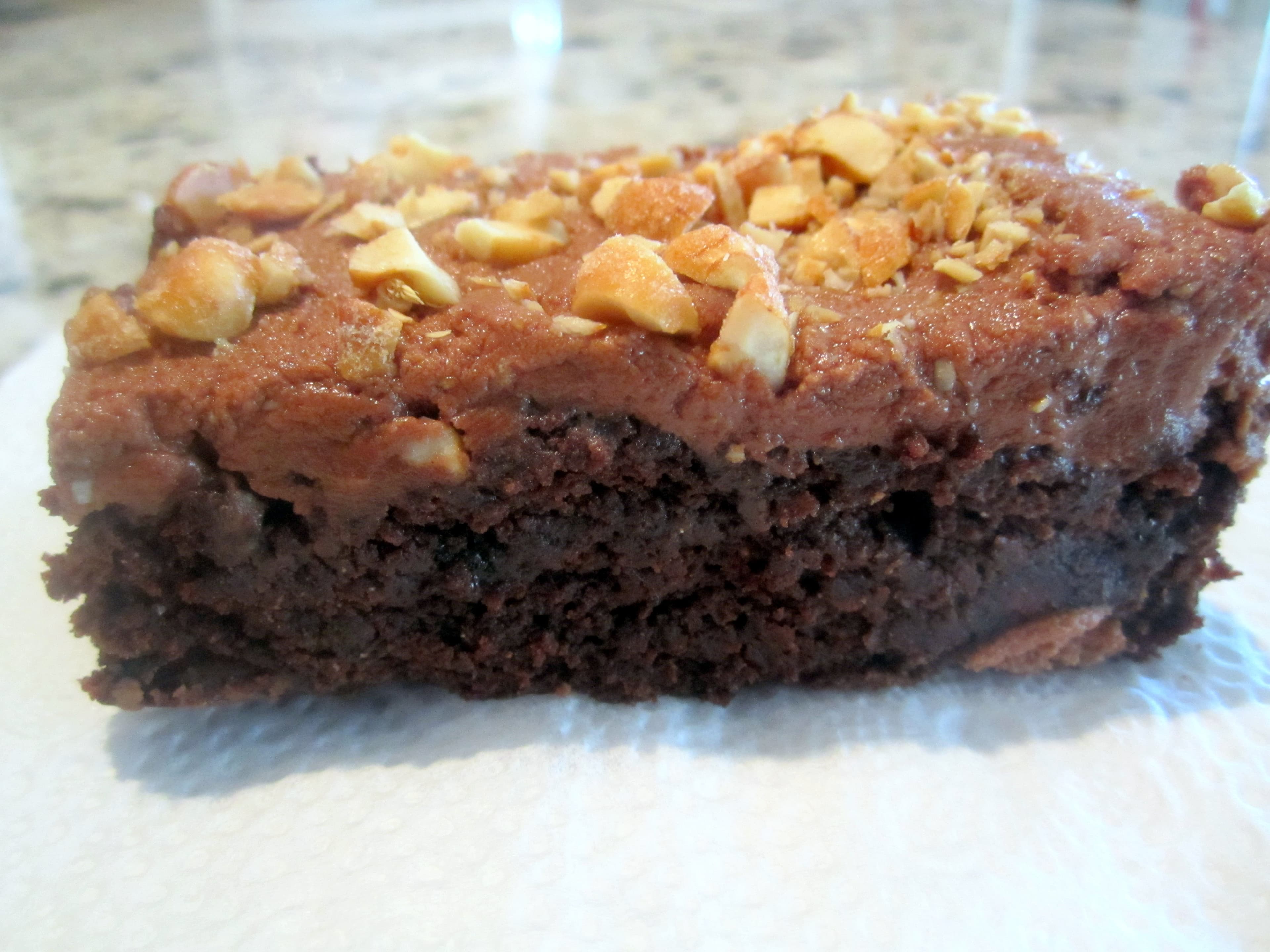 GLUTEN-FREE BROWNIES WITH CHOCOLATE PEANUT BUTTER FROSTING