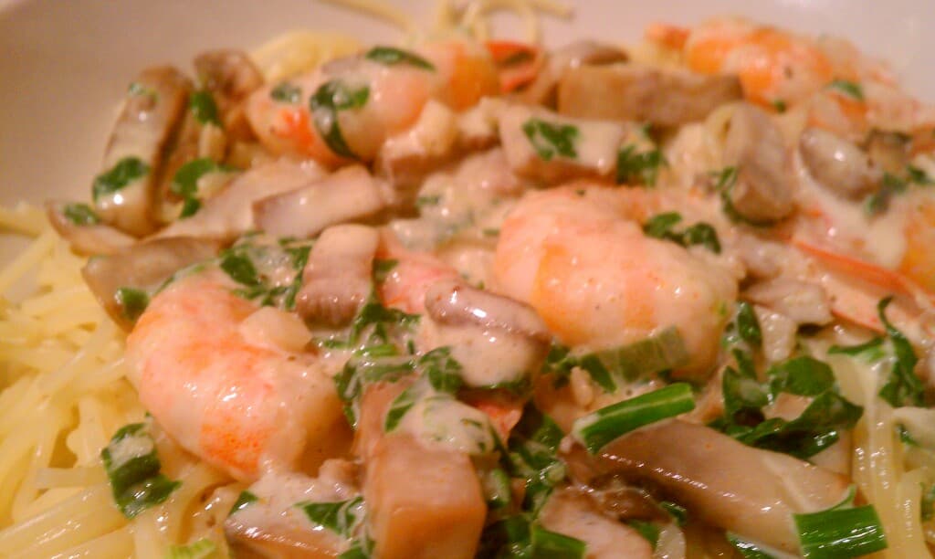 Rum Cream Shrimp Pasta