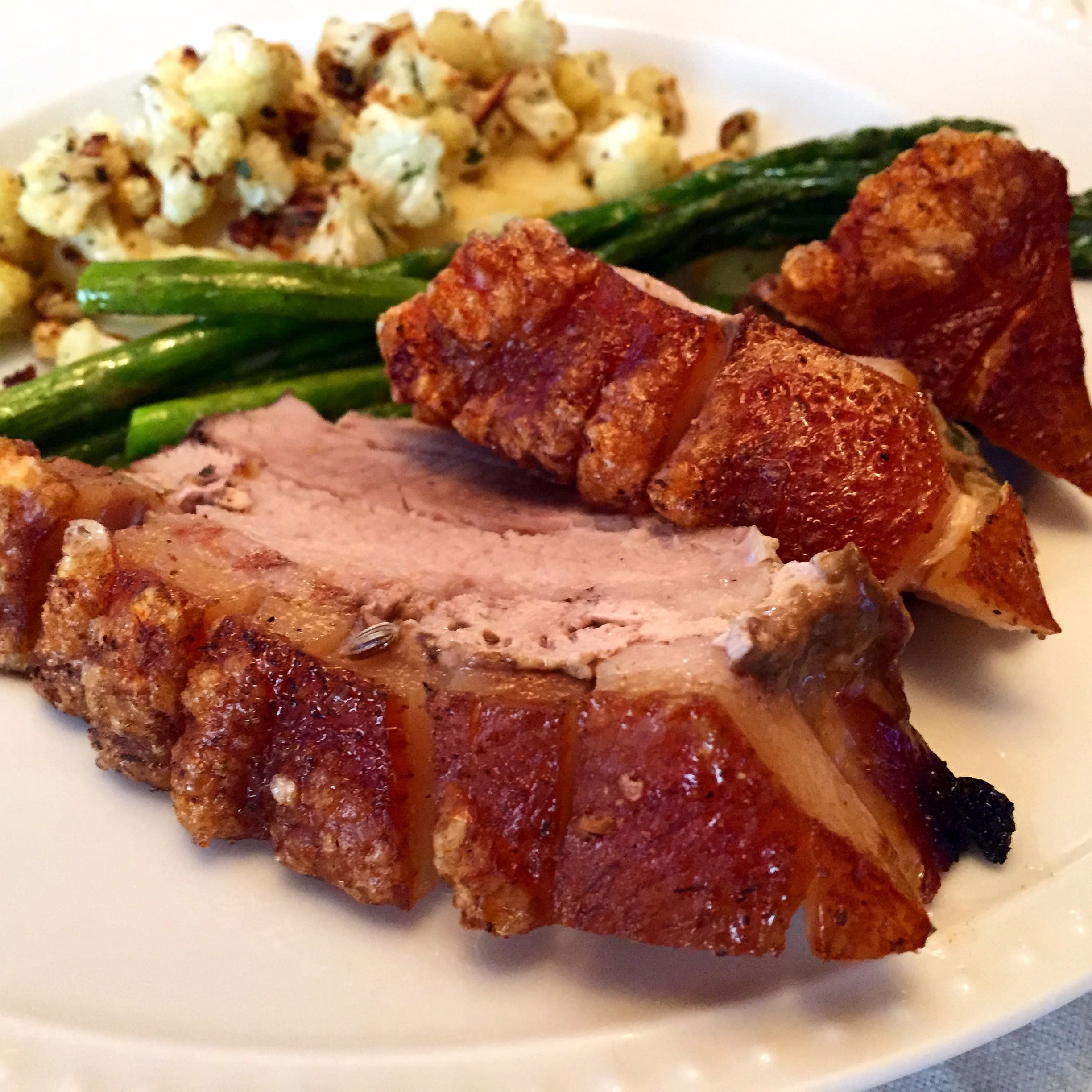 Roasted Pork Belly with Crackling 