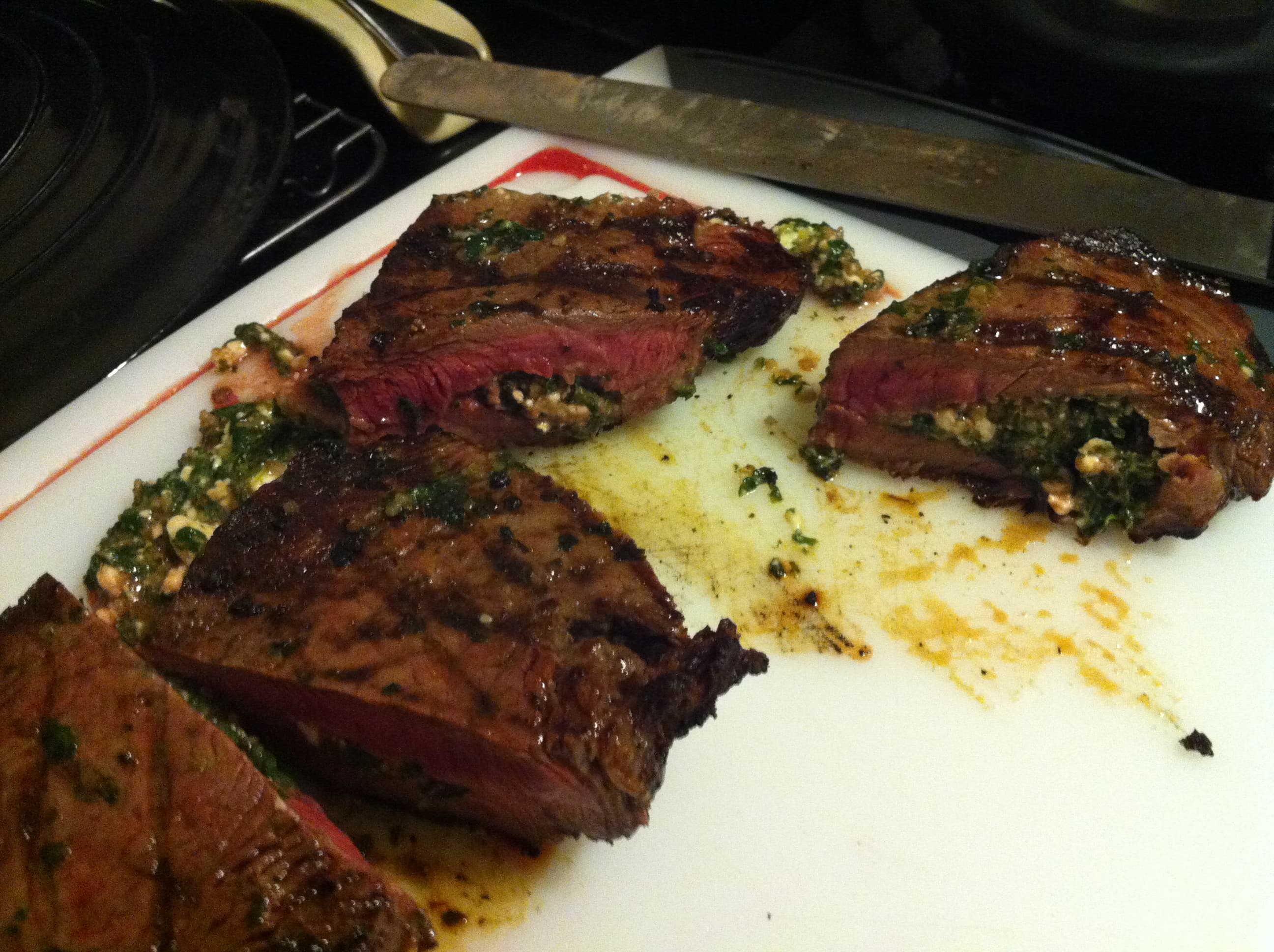 Spinach and Blue Cheese Stuffed Sirloin