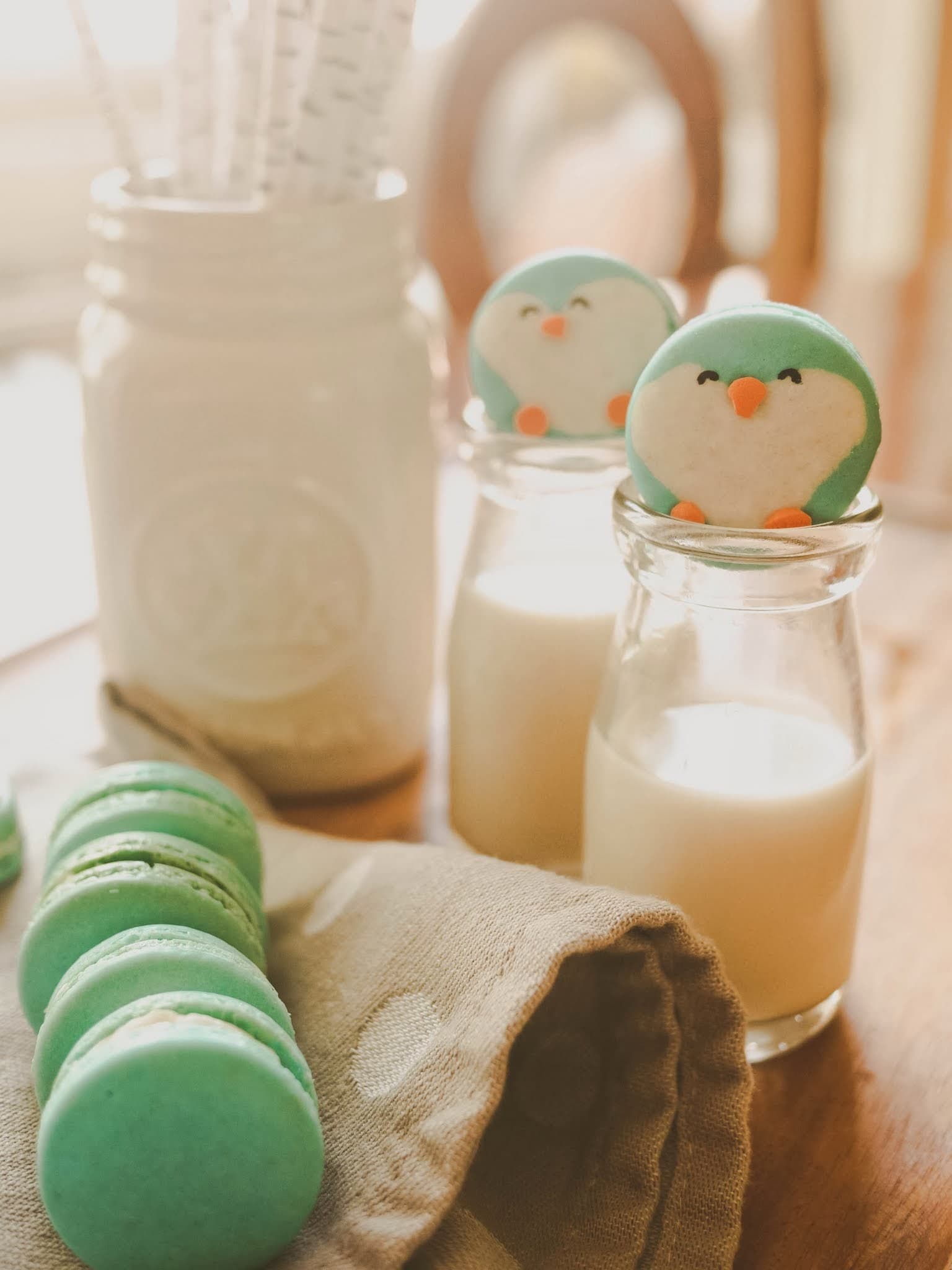 Penguin Passionfruit Macarons