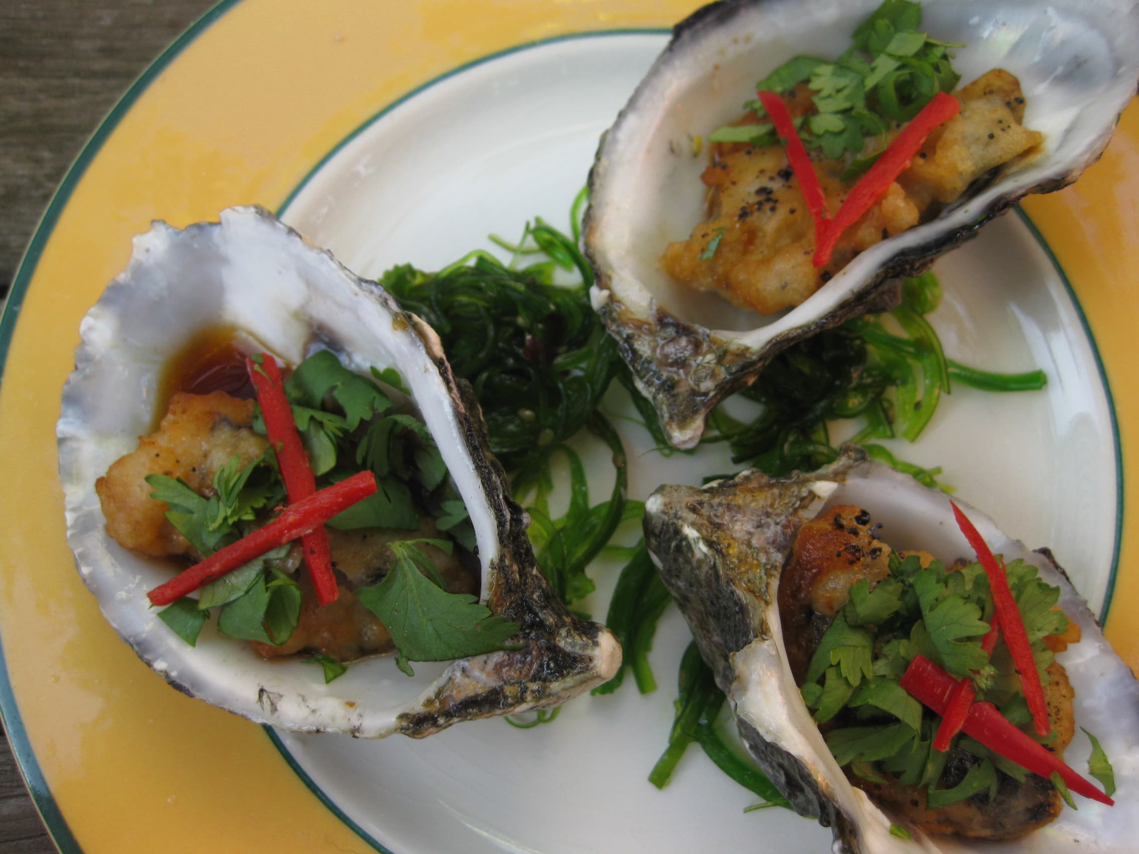 Spicy Tempura Oysters