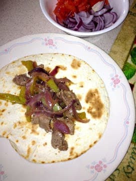 Delicious Lamb Fajitas