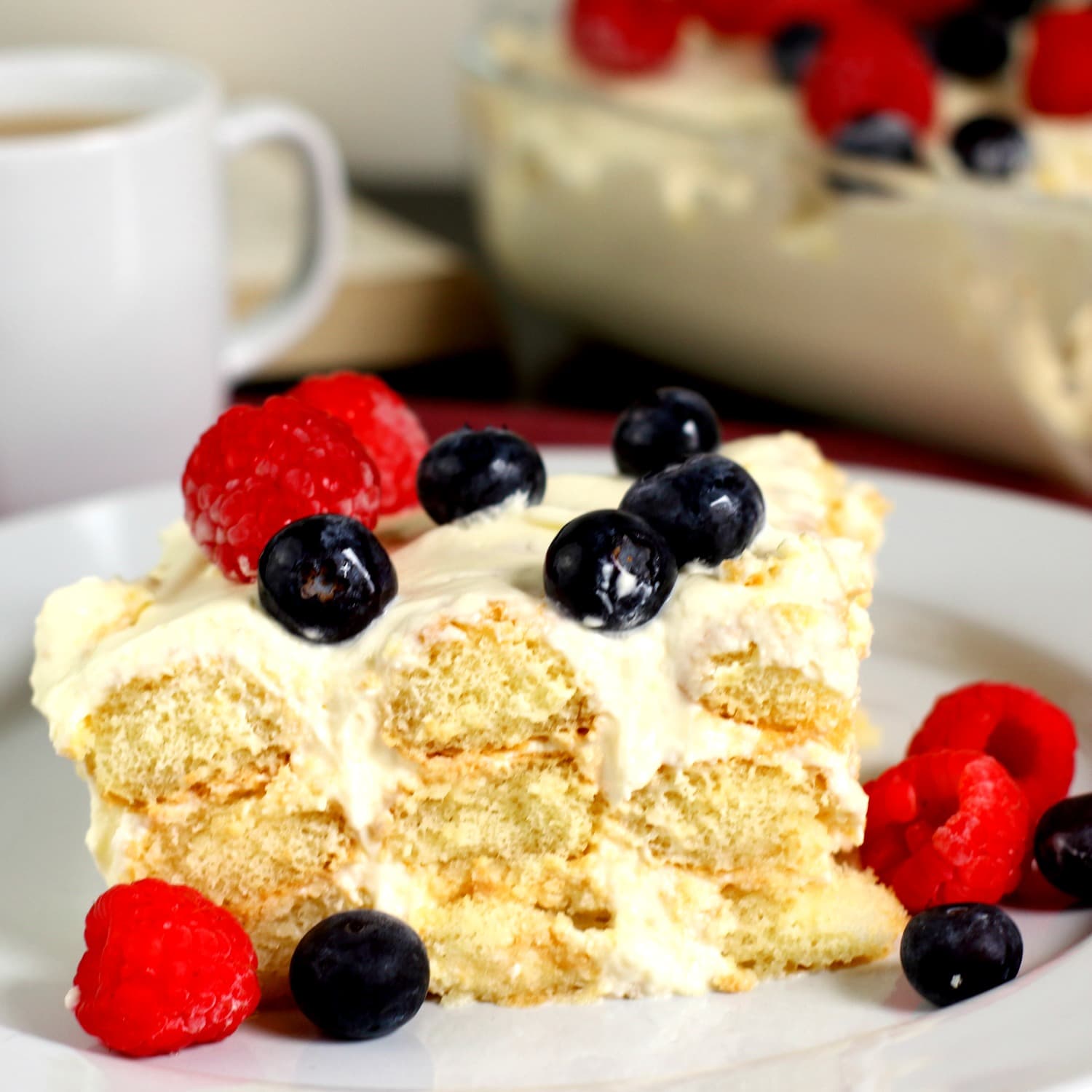 Limoncello Tiramisù with Raspberries and Blueberries