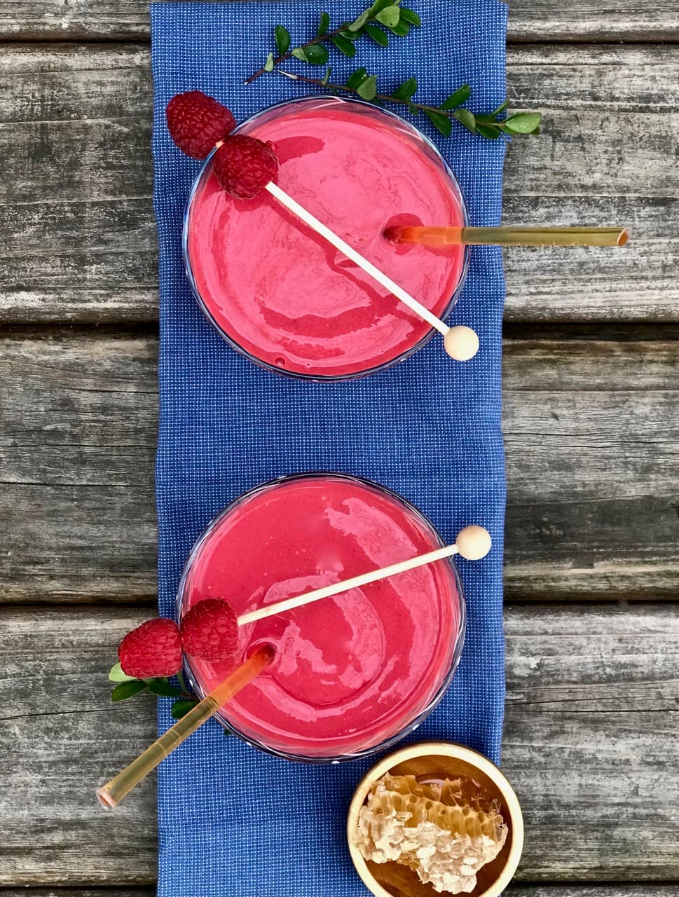 Raspberry-Pineapple Protein Slushy 