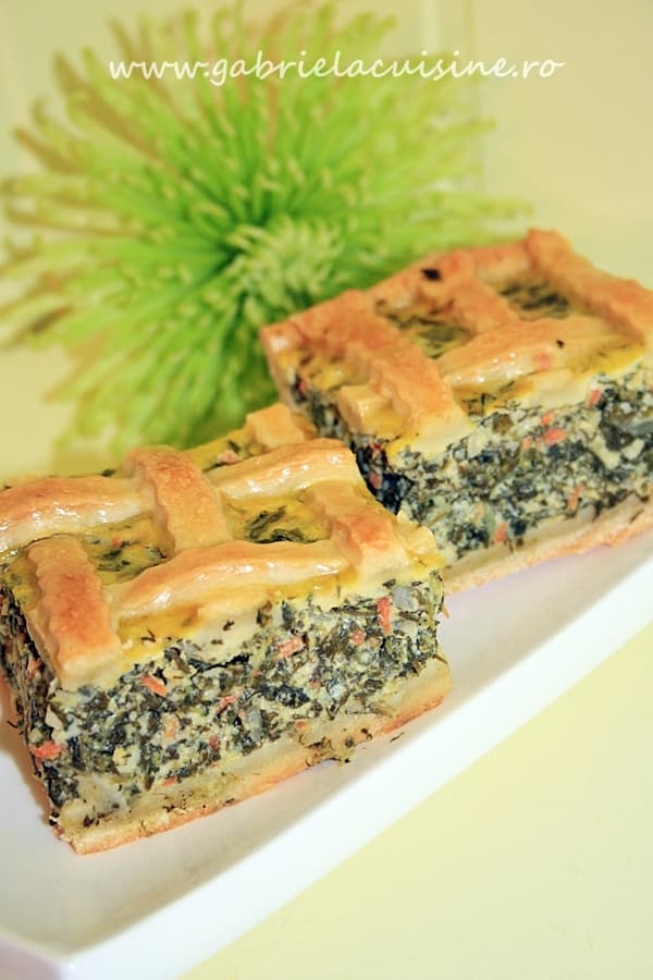 Spinach pie with home made dough