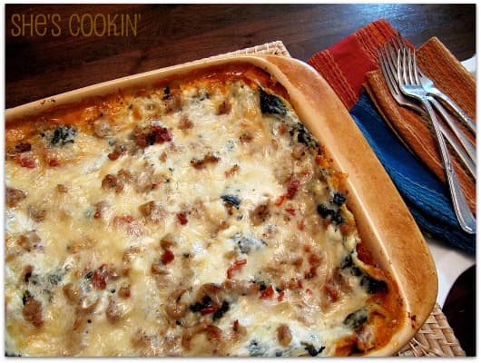 Super Kale and Sausage Lasagna