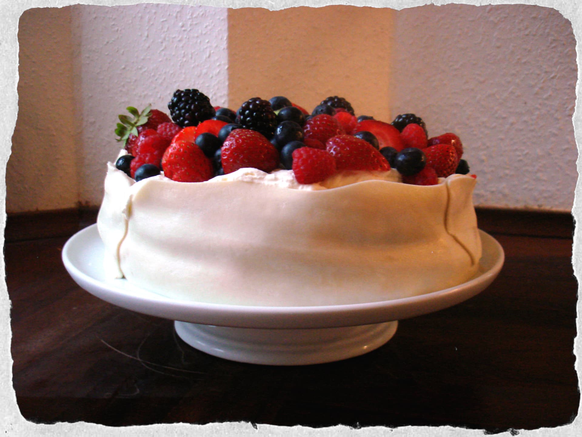 Marzipan and raspberry cream layered Birthday Cake