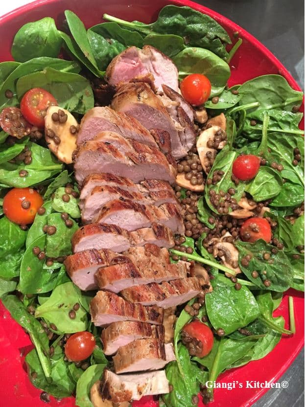Lentil Salad with Pork Tenderloin