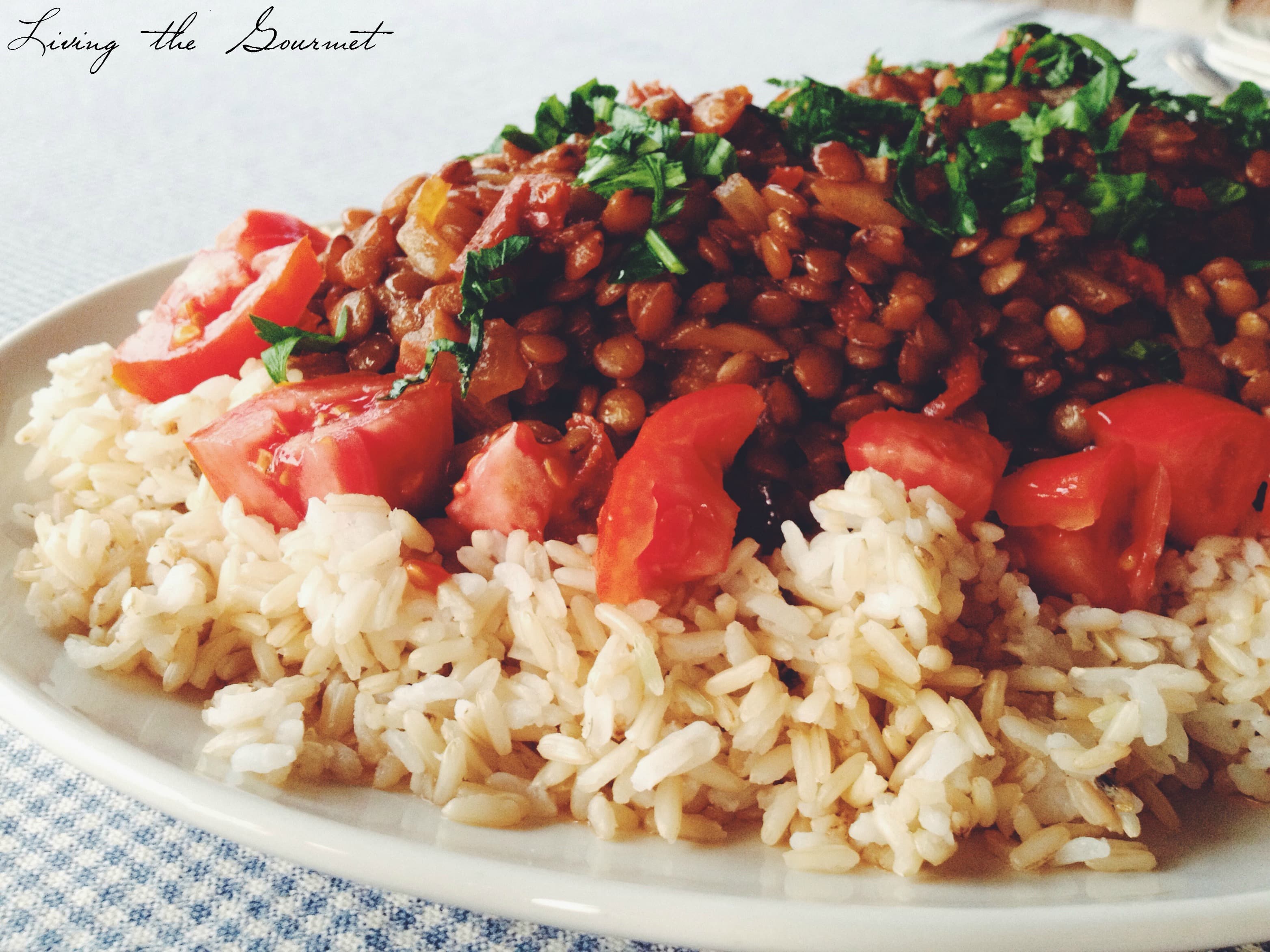 Lentils with Rice and Tomatoes