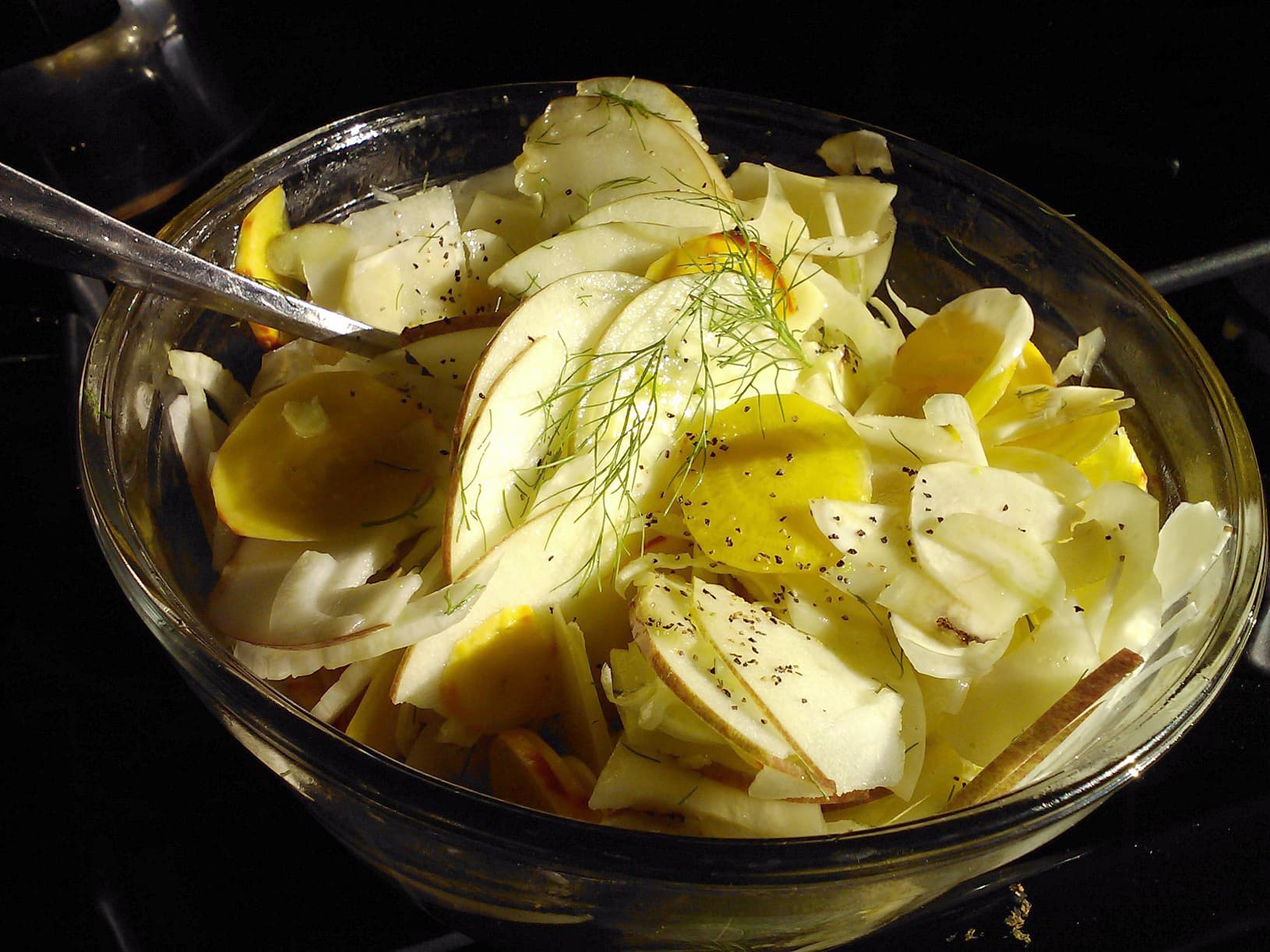 Apple, Beet, Fennel, and Sunchoke Salad