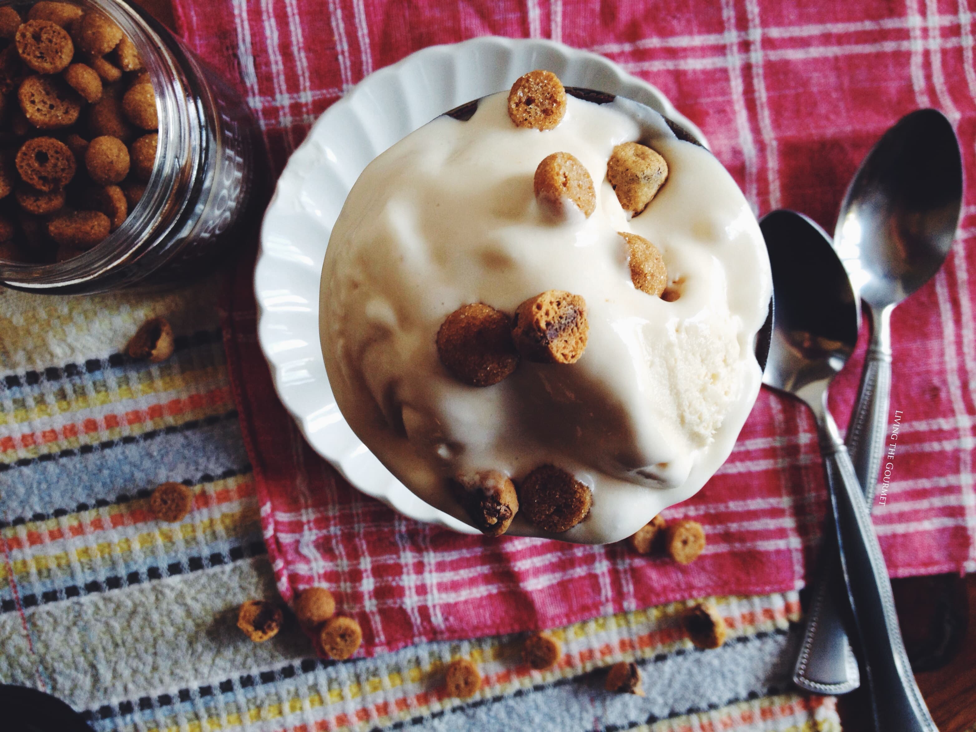 Honey Vanilla and Brown Sugar Ice Cream {No Churn} 