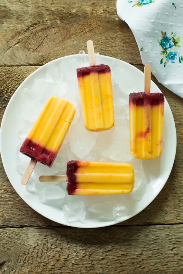 Mango Plum Popsicles