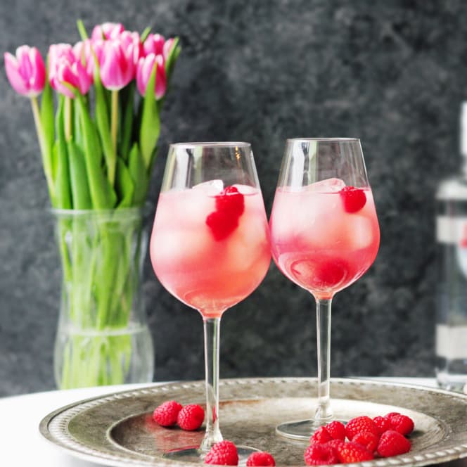 Meyer Lemon Raspberry Cocktail