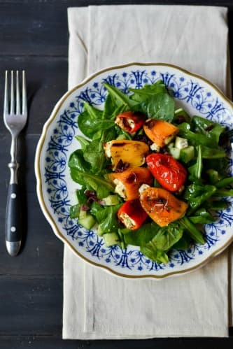 feta-stuffed mini pepper salad
