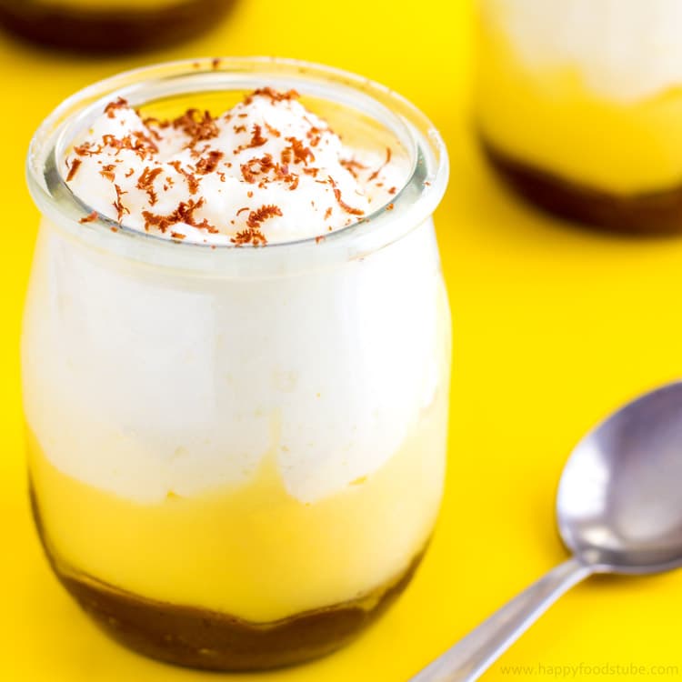 Mini Chocolate Caramel Cups with Lemon Curd