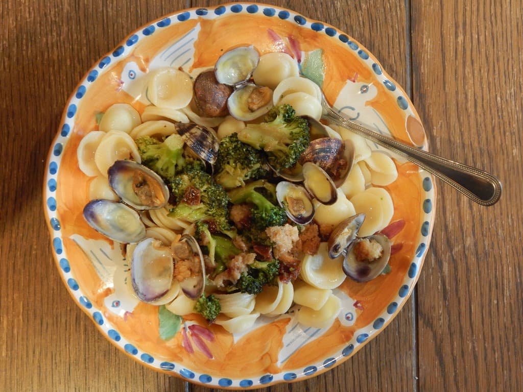Orecchiette with Colatura di Alici, Clams & Broccoli