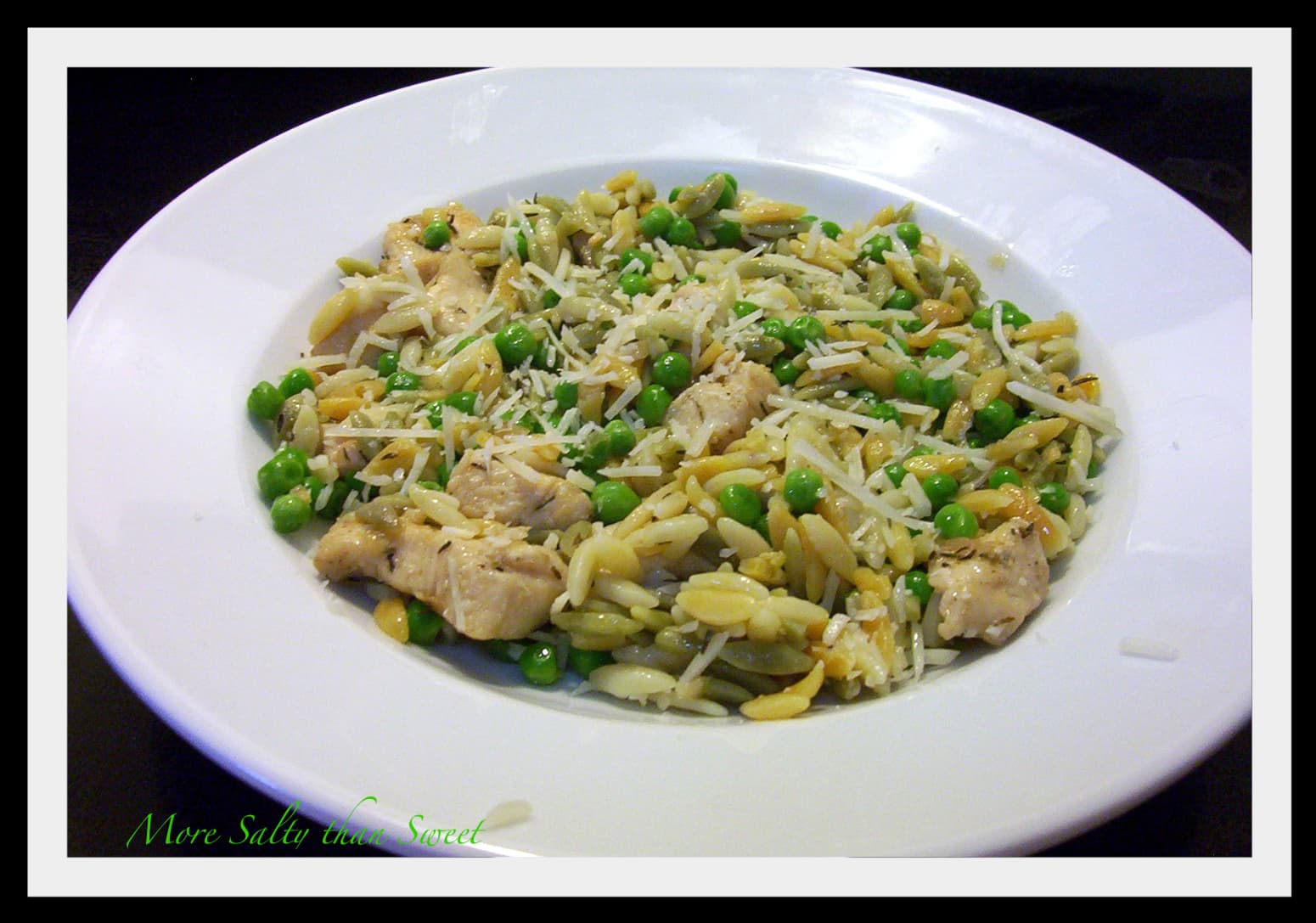 Orzo with Chicken and Peas