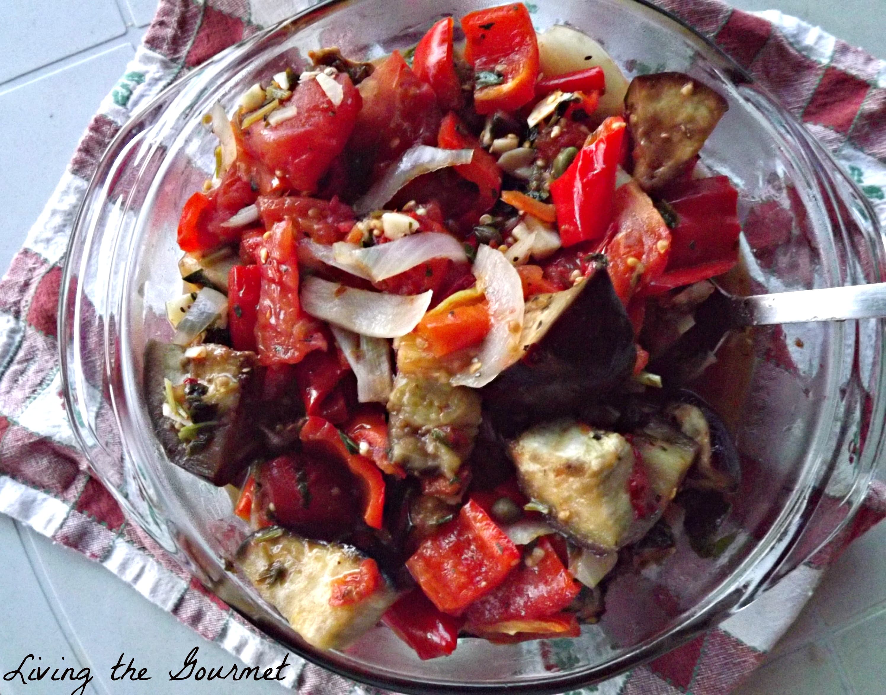 Oven Roasted Peppers and Eggplant 