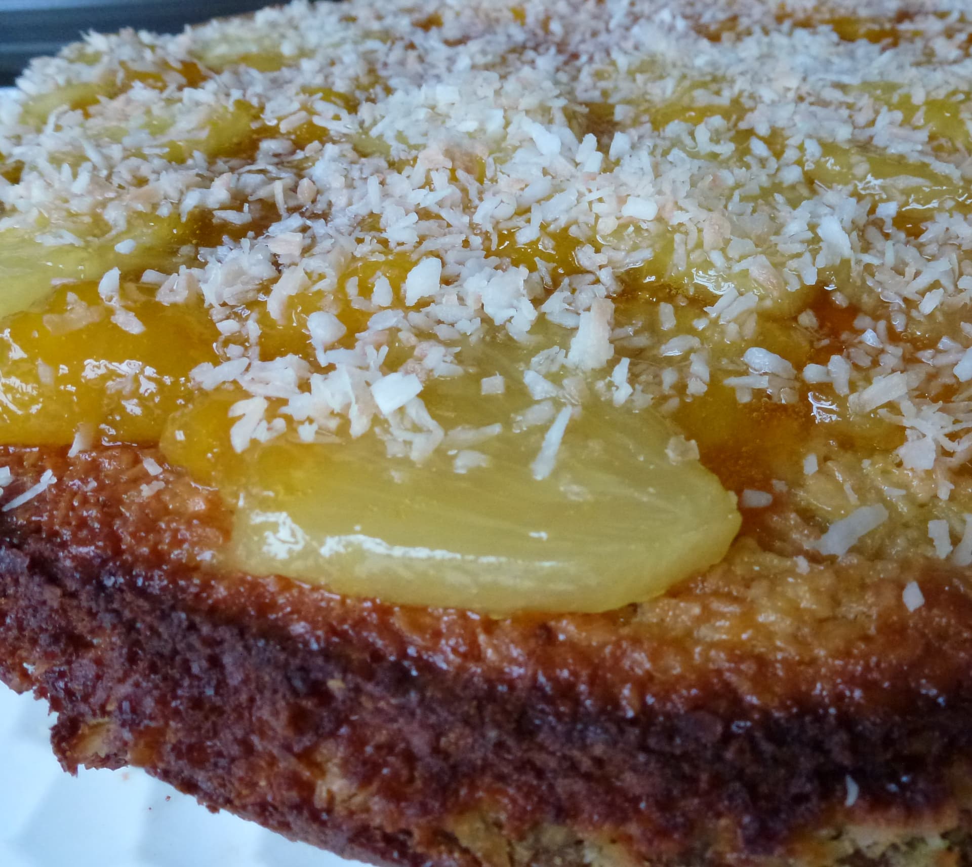 Coconut Mango and Pineapple Custard Tart with Tropical Glaze