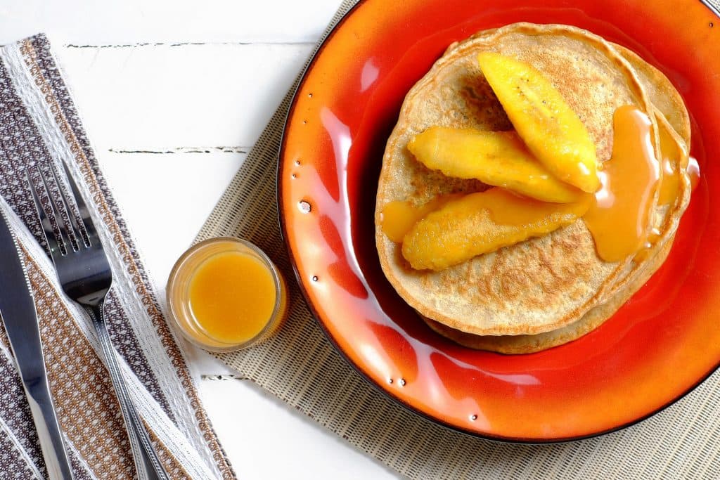 Caramel Banana Pancakes