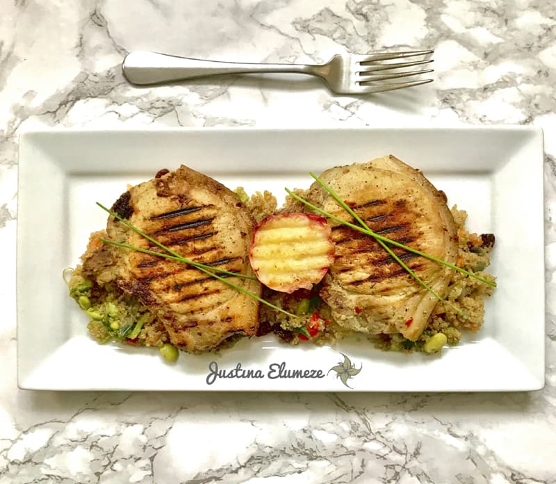 Pork with Peaches & Quinoa