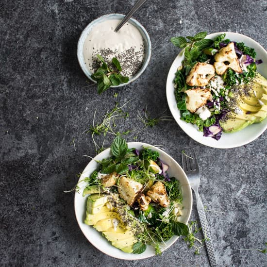 Roasted Cauliflower Detox Bowl with Tahini Sauce