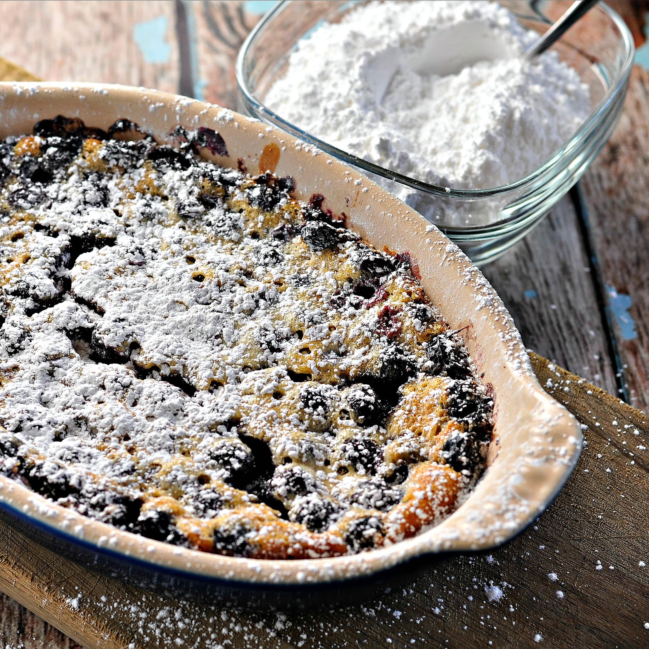 Rustic Blueberry Clafoutis