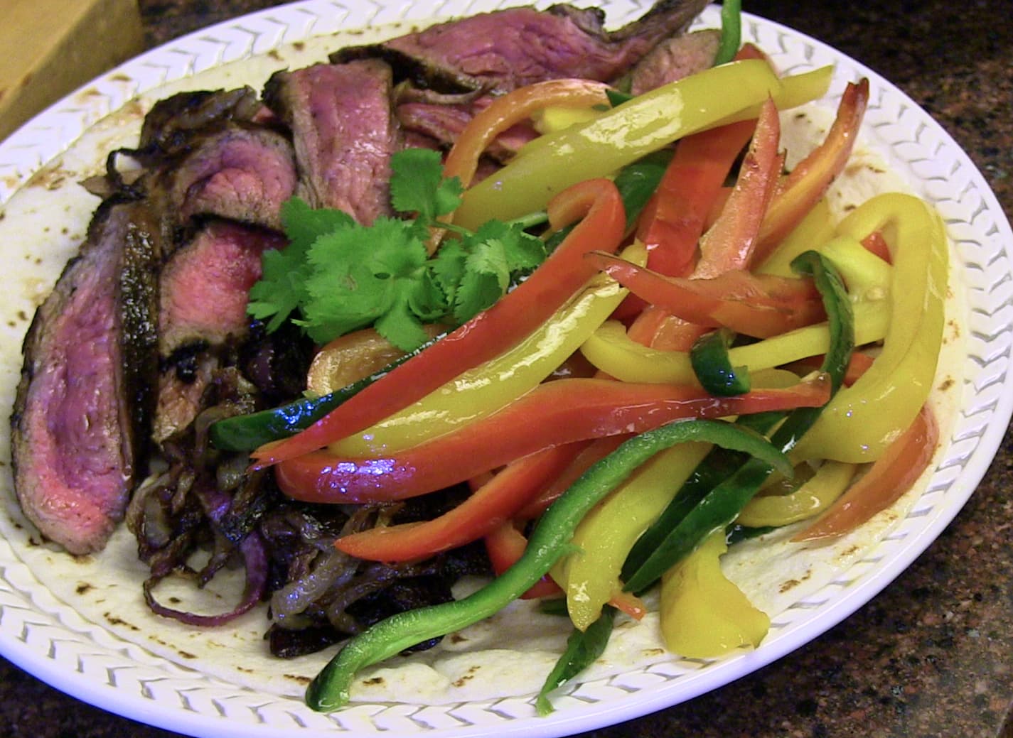 Skirt Steak Fajitas with Tequila Orange Lime Marinade