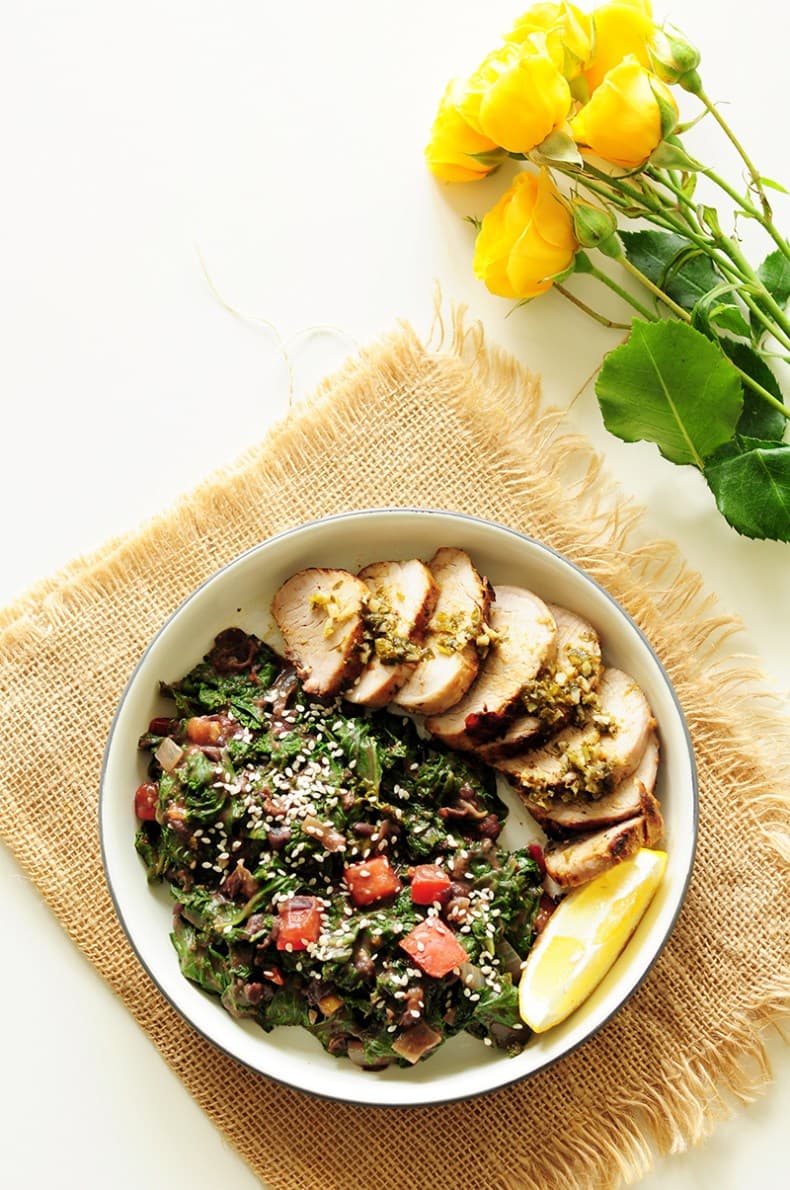 Sous Vide Pork Tenderloin with Black Bean Salad (Cuban Style)