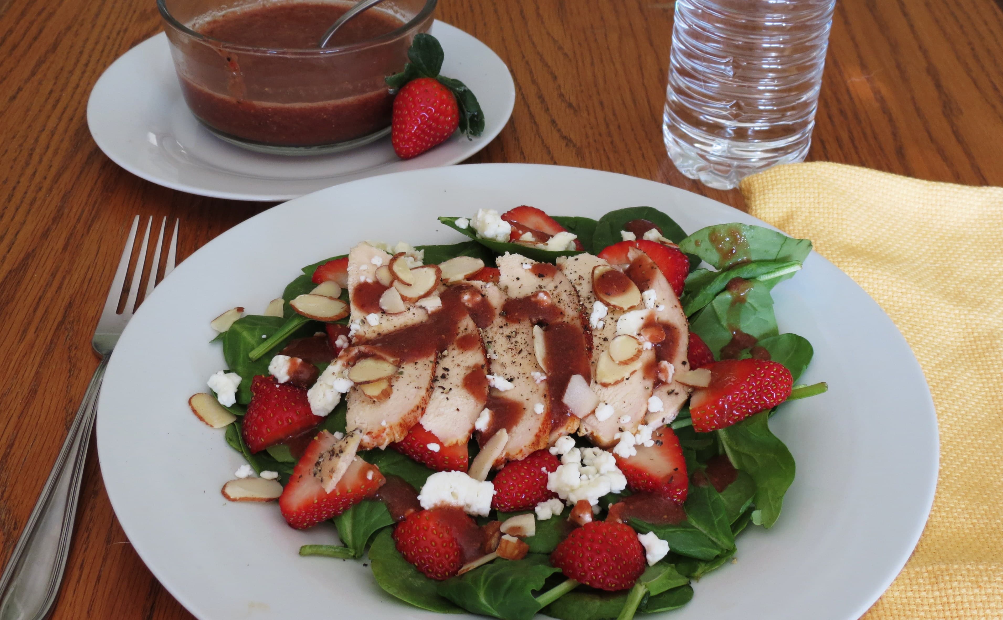 Spinach Salad with Strawberry Vinaigrette