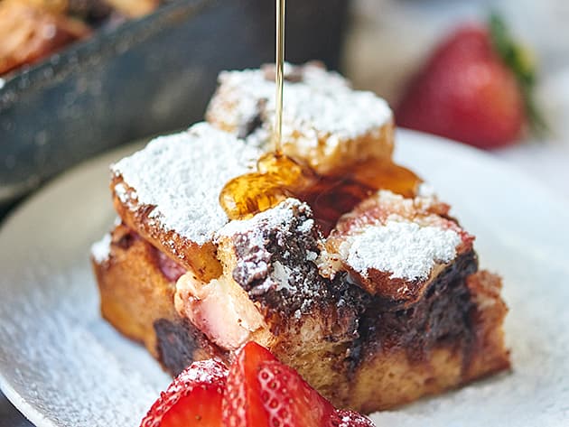Strawberry Nutella French Toast Casserole