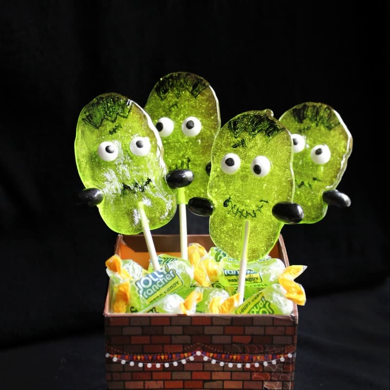 Super Cute Frankenstein Jolly Rancher Suckers