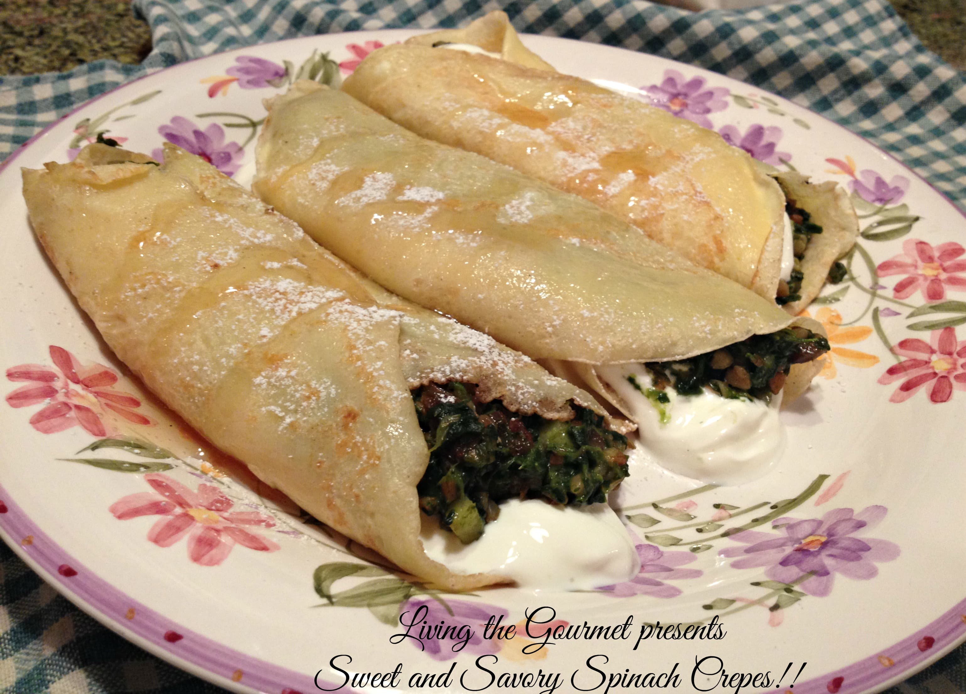 Sweet and Savory Spinach Crepes 