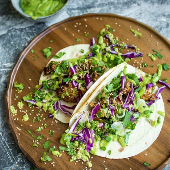 Vegan Teriyaki Cauliflower Tacos