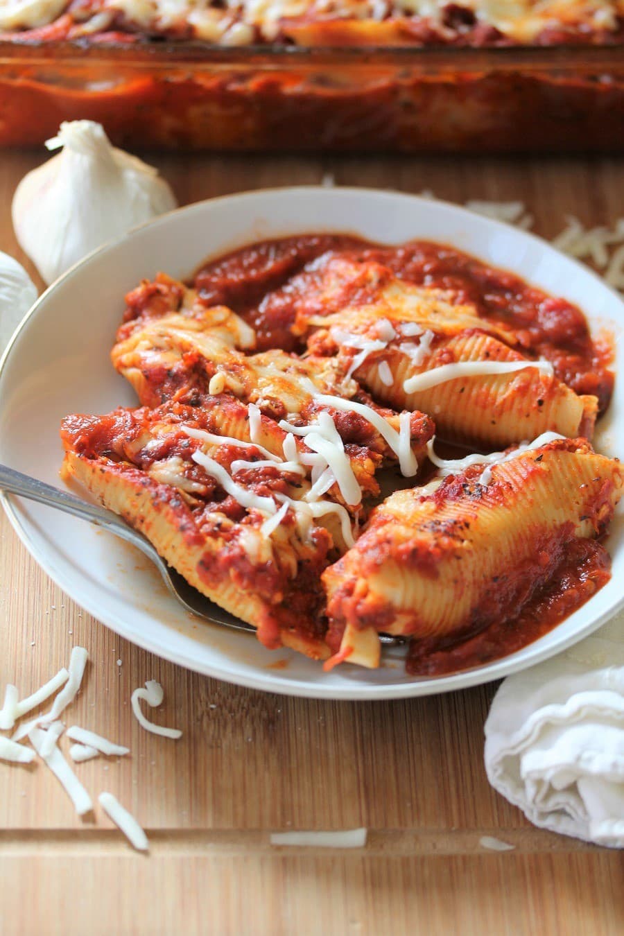 Three Cheese Stuffed Shells with Homemade Marinara