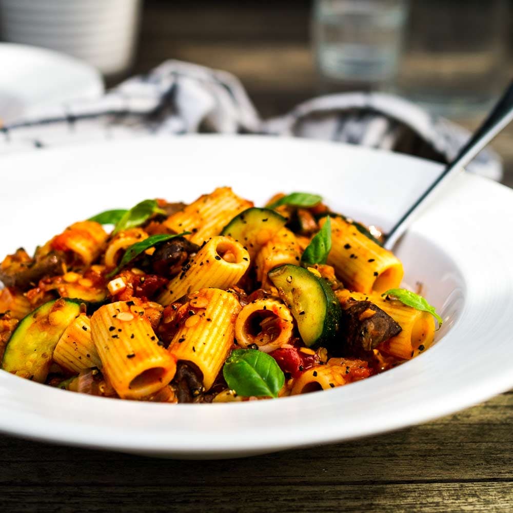 Summery Vegetable Rigatoni [Vegan]