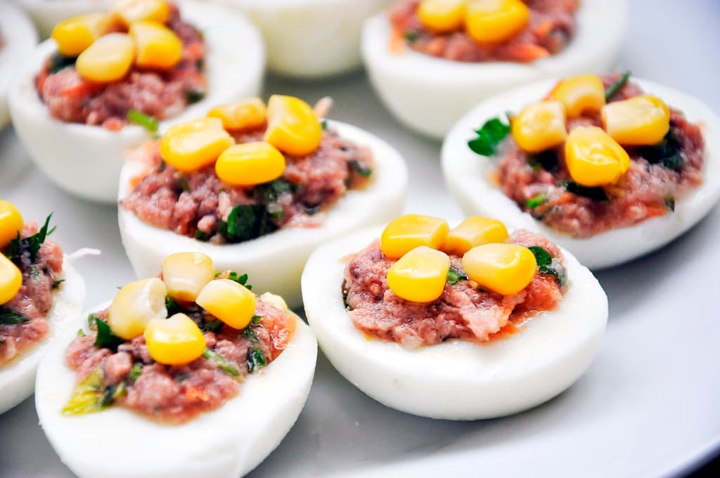Tuna Stuffed Hard-Boiled Eggs