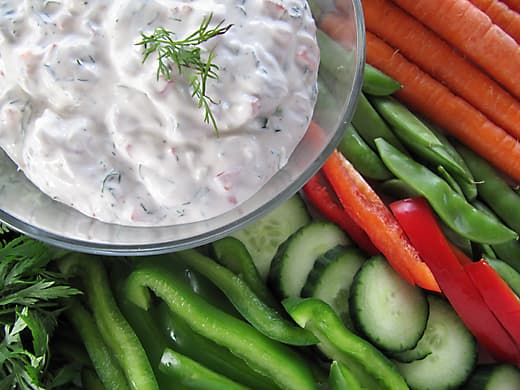 Crunchy Lemon Dill Vegetable Dip