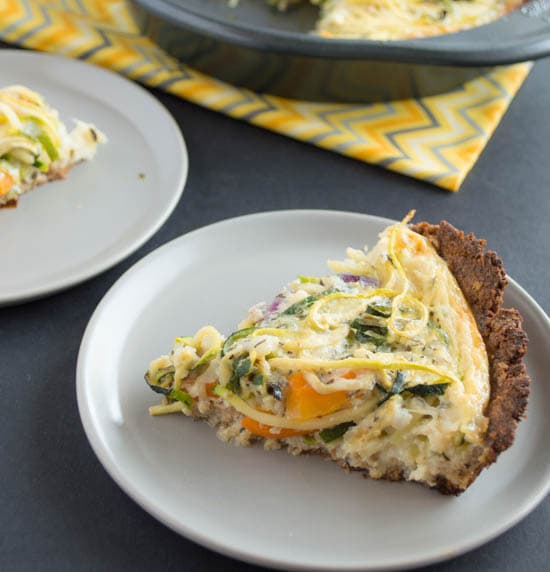 Zucchini Quiche & Almond Flax Crust