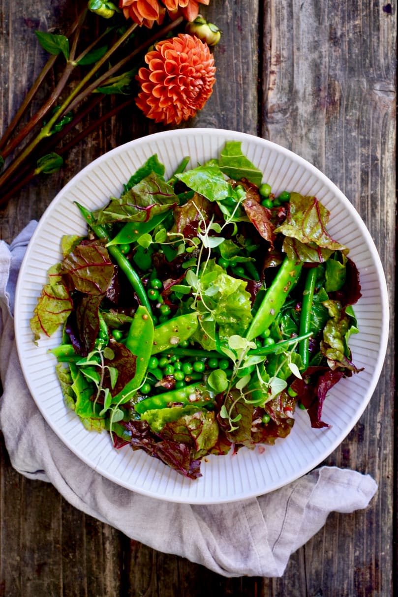 Chard And Green Bean Salad With Mustard Seeds