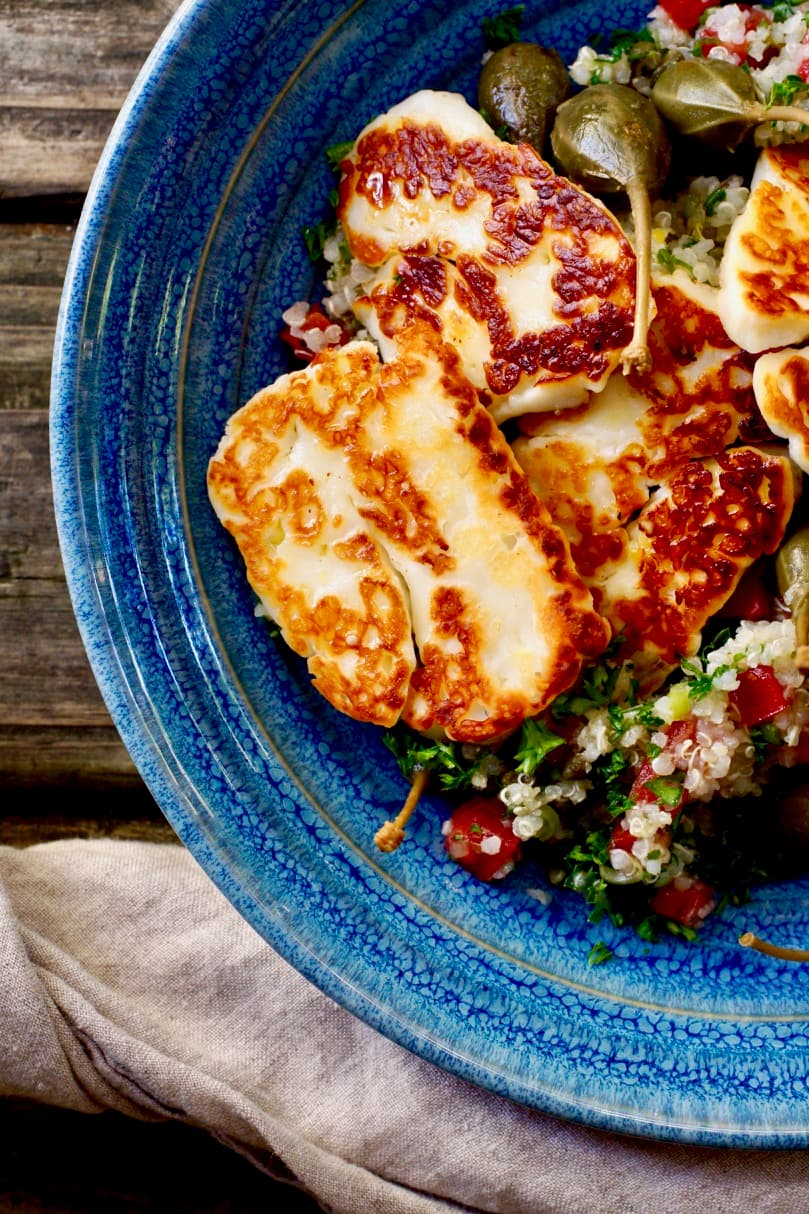 Seared Halloumi With Grains 