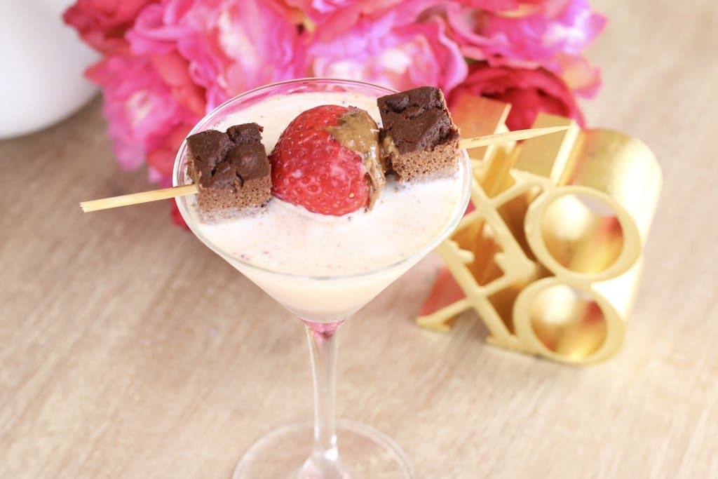 Almond Butter And Strawberry Cream Martini