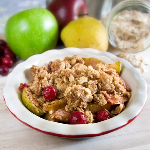 Apple Pear Cranberry Crisp