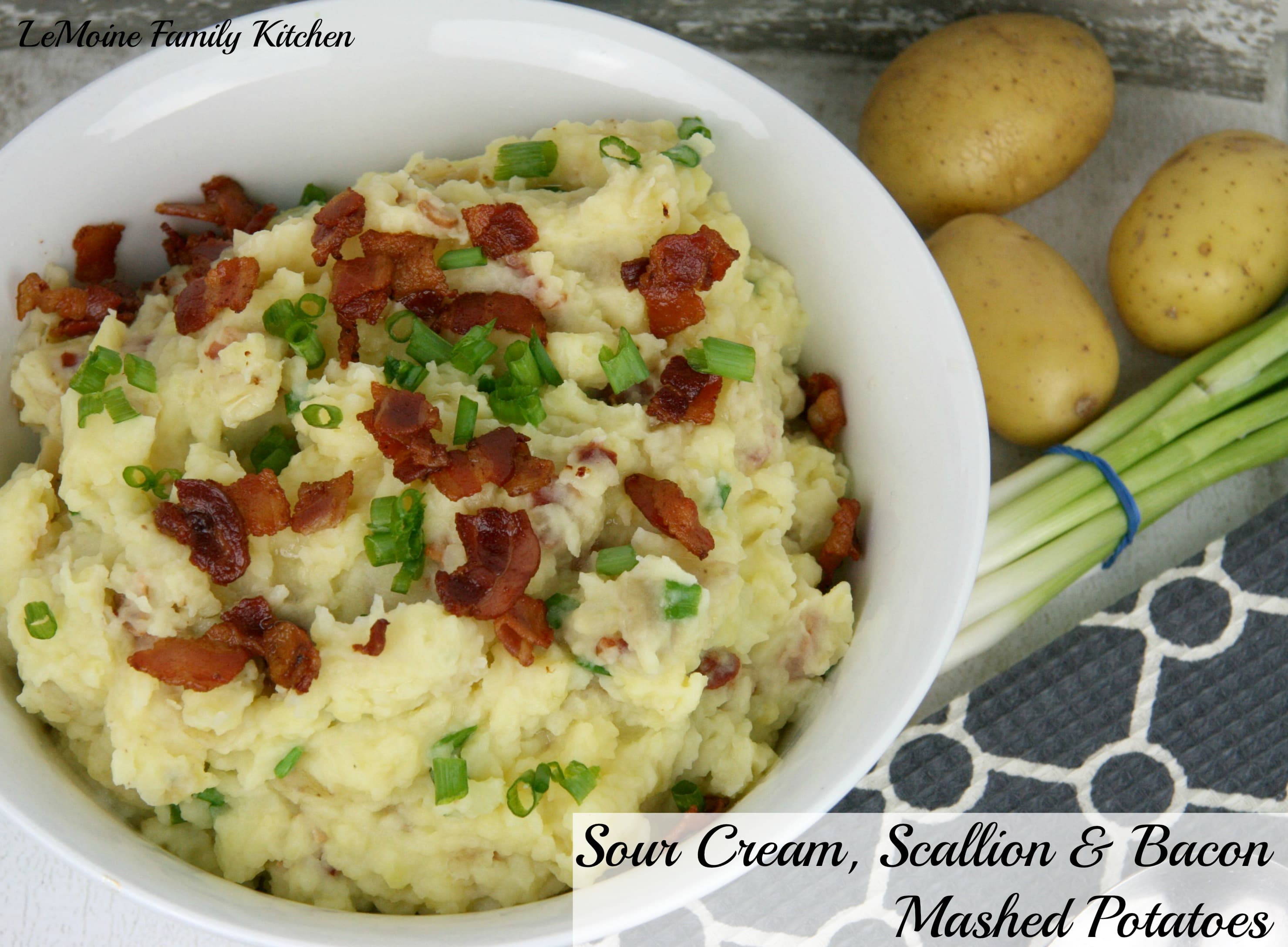Sour Cream, Scallion & Bacon Mashed Potatoes